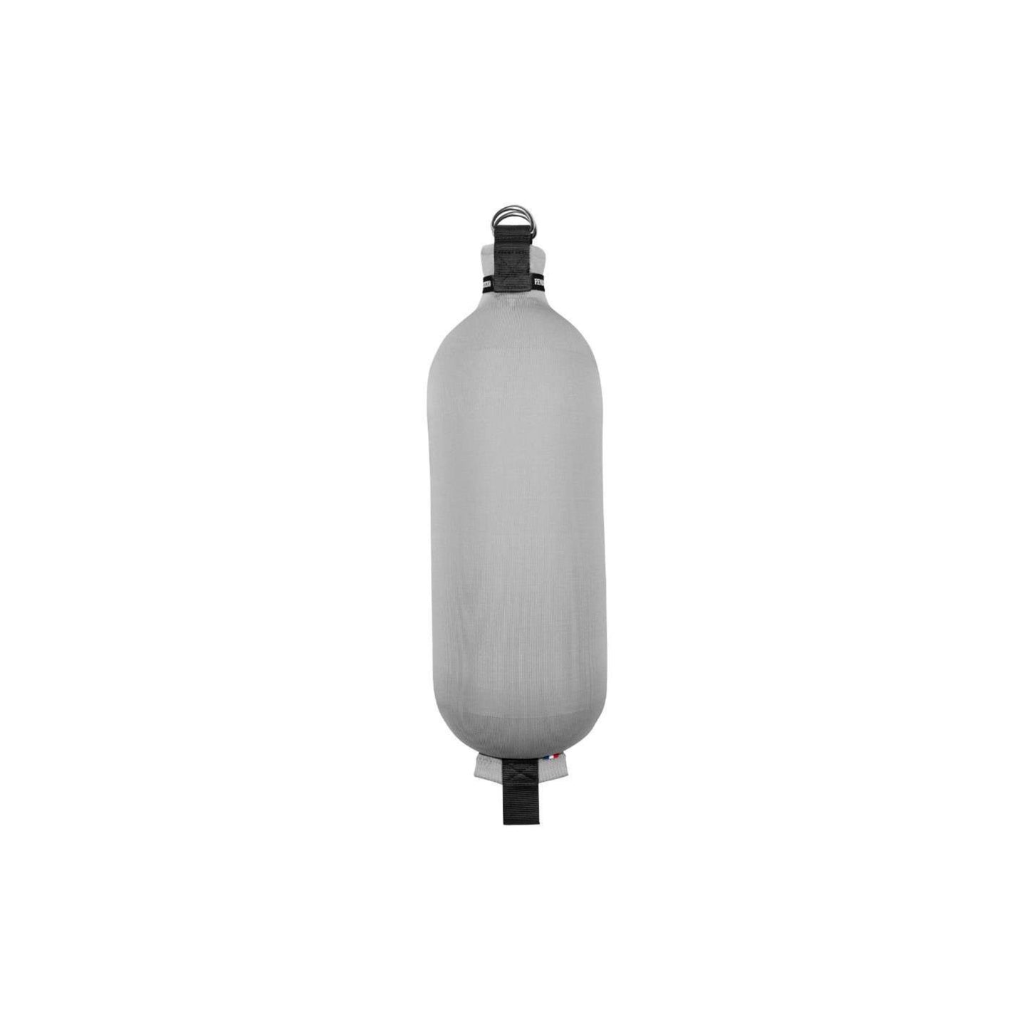 Fendertex textile fender in light grey — wider size product shot for superyacht mooring protection