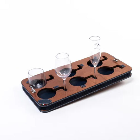 Stopper wine/champagne and long drink glasses tray MA1236BE