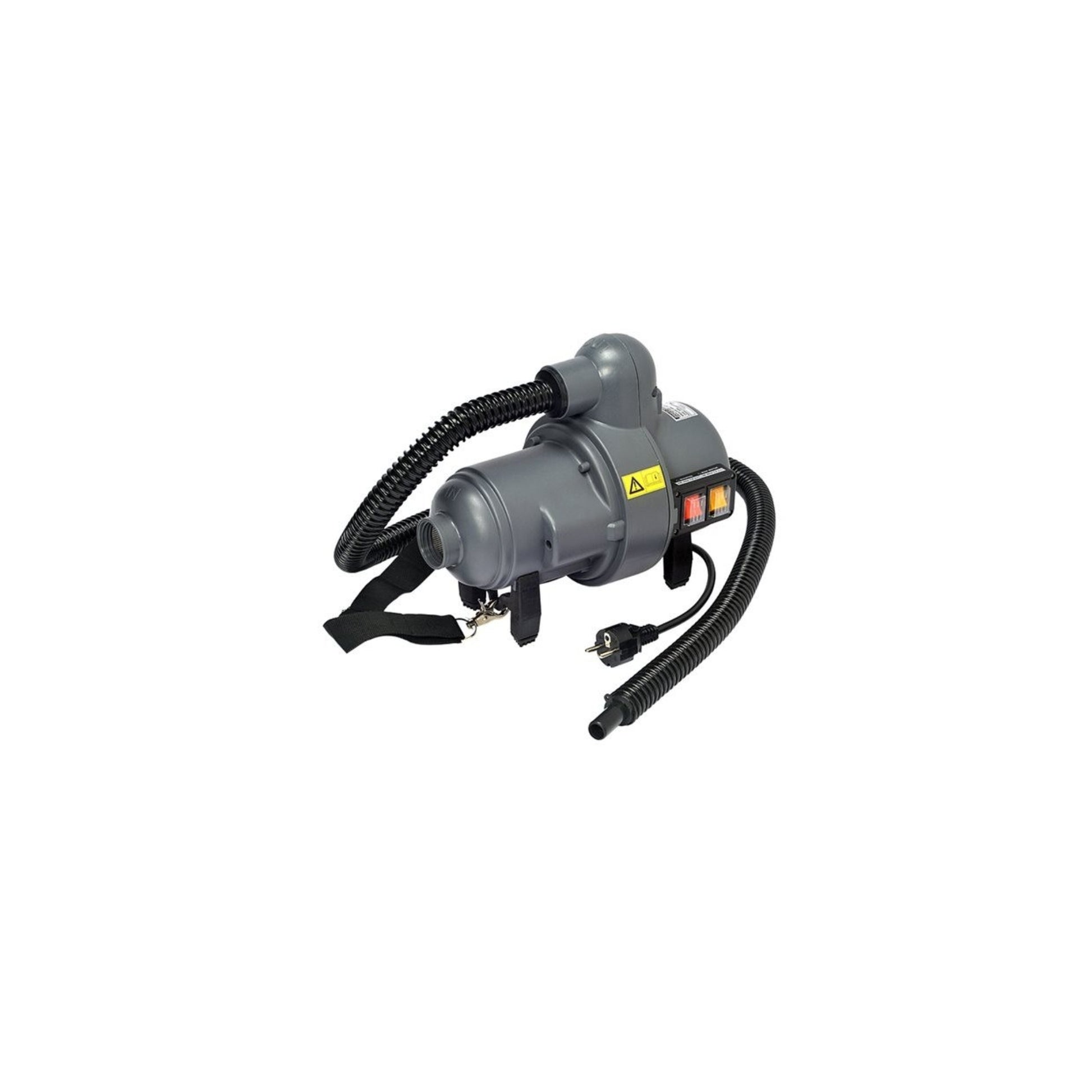 High-pressure electric pump with shoulder strap for inflating yacht water sports accessories