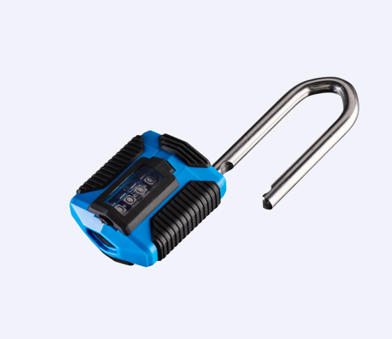 Squire CP50/ATLS/2.5 All Terrain long shackle combination padlock with TPE cover, close-up