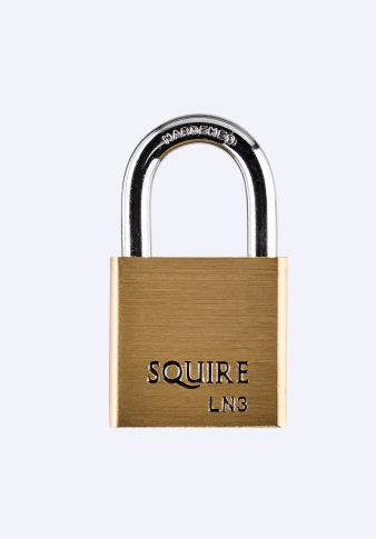 Squire LN3S 30mm premium brass marine padlock with stainless steel shackle, with keys
