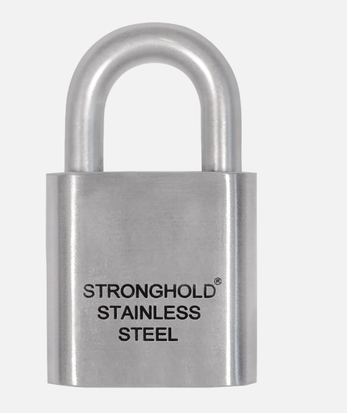 Squire ST50S 50mm Stronghold open shackle stainless steel marine padlock, shackle detail