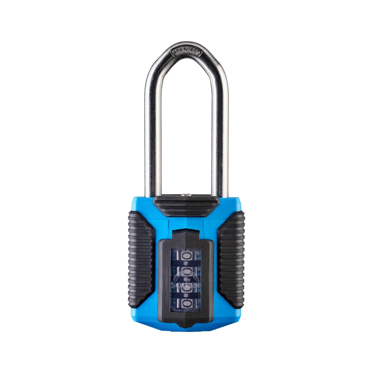 Squire CP50/ATLS/2.5 All Terrain long shackle combination padlock with TPE cover, on a white background