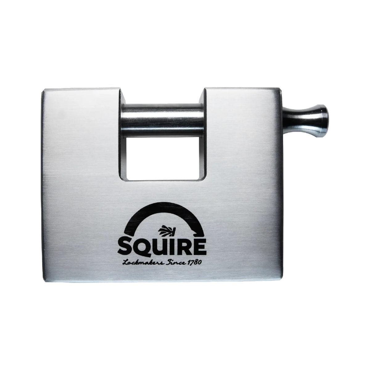 Squire ST75S 75mm stainless steel container padlock, on a white background