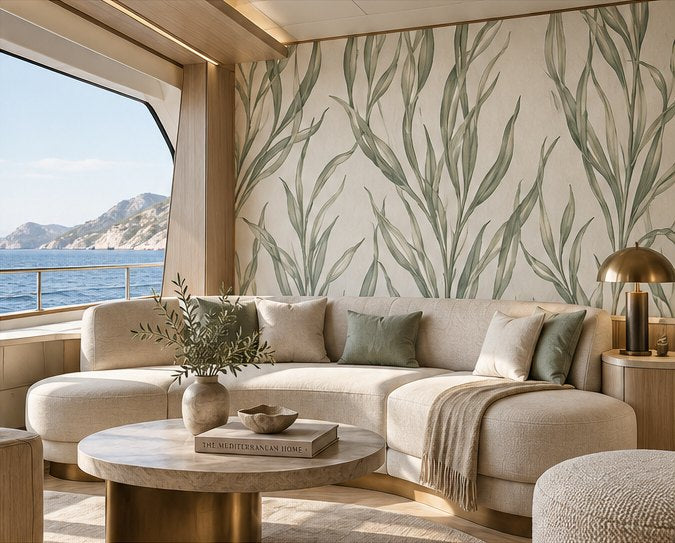 Trame Posidonia wallcovering room concept